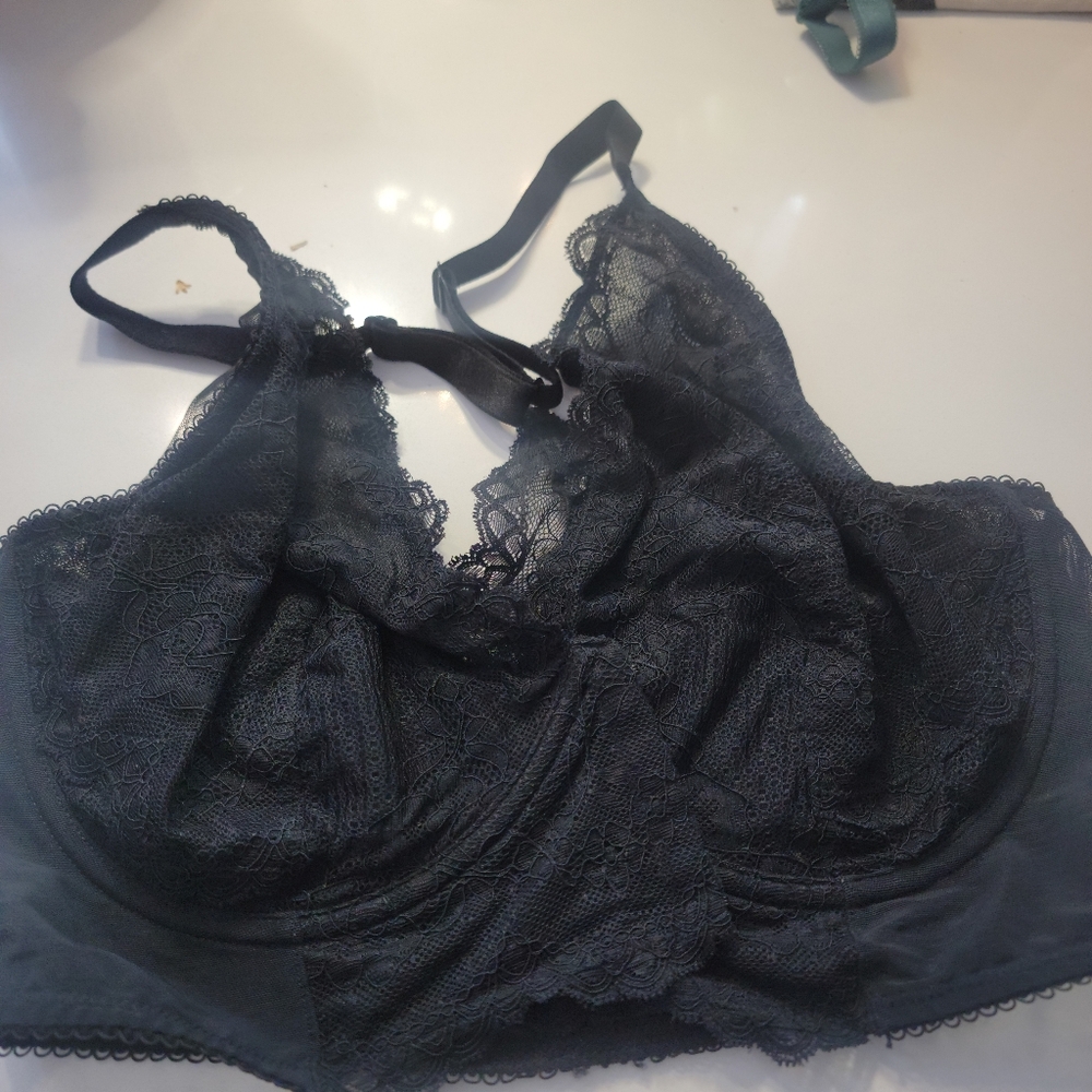 GOSSARD Superboost Longline Lace Bralette in Black UNDERWIRE